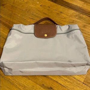 Longchamp ale Pliage Briefcase Gray